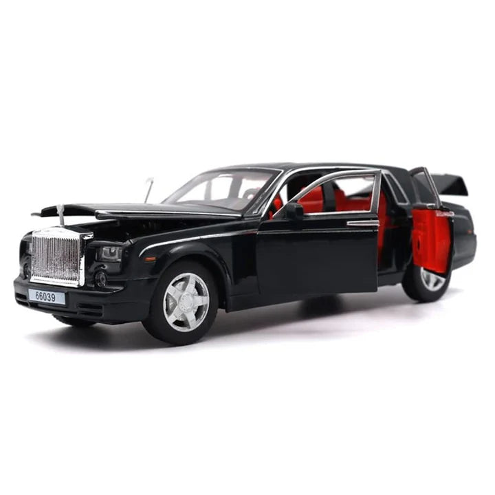 Rolls Royce Phantom Blue-Black - Diecast Metal Car - Scale 1:24