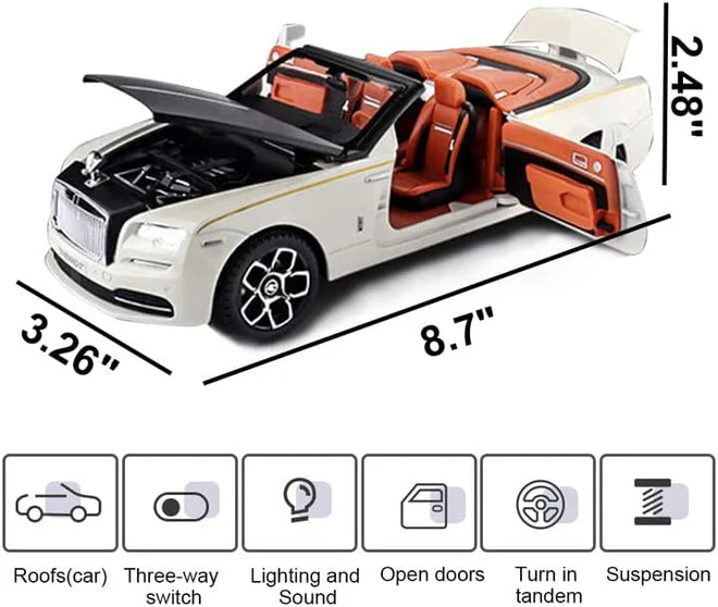 Rolls-Royce Convertible Super Sports - Diecast Metal Car - Scale 1:24