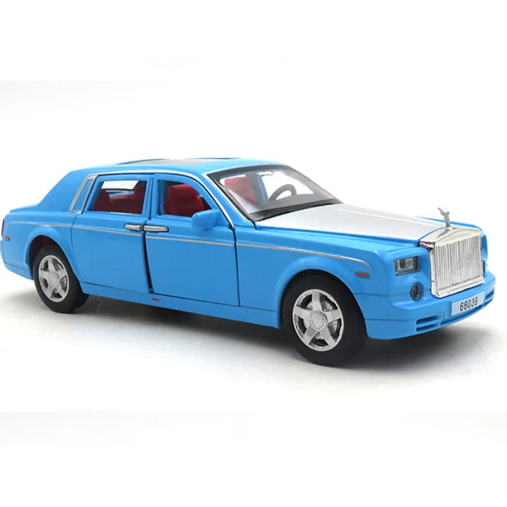 Rolls Royce Phantom Blue-Black - Diecast Metal Car - Scale 1:24