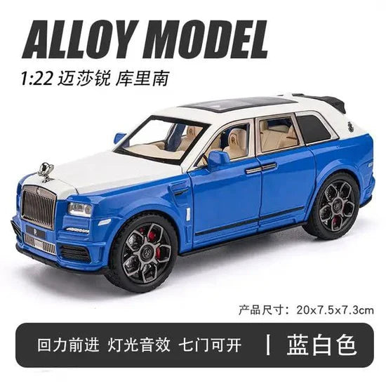 Rolls Royce Cullinan White-Red - Diecast Metal Car - Scale 1:24