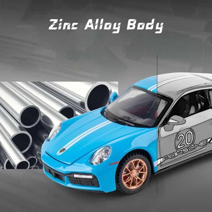 Porsche Turbo 911 - Diecast Metal Car - Scale 1:32 / 1:24