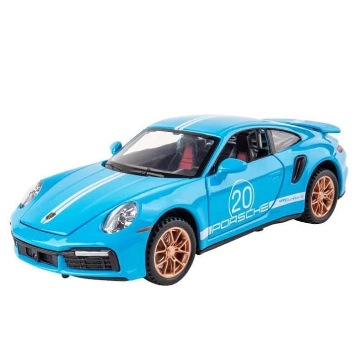 Porsche Turbo 911 - Diecast Metal Car - Scale 1:32 / 1:24