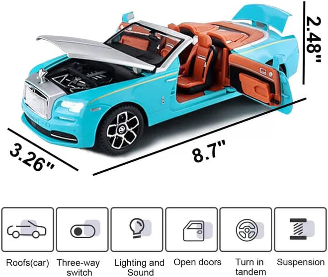 Rolls-Royce Convertible Super Sports - Diecast Metal Car - Scale 1:24
