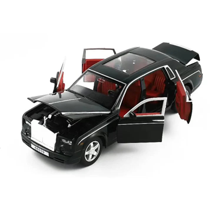 Rolls Royce Phantom Blue-Black - Diecast Metal Car - Scale 1:24