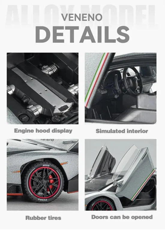 Lamborghini Veneno  - Diecast Metal Car - Scale 1:24