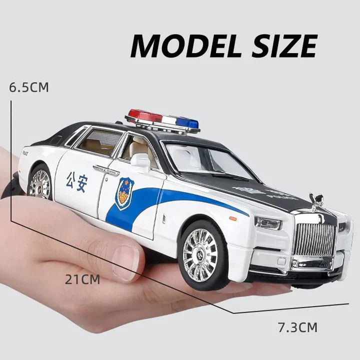 Rolls Royce Phantom Police - Diecast Metal Car - Scale 1:24