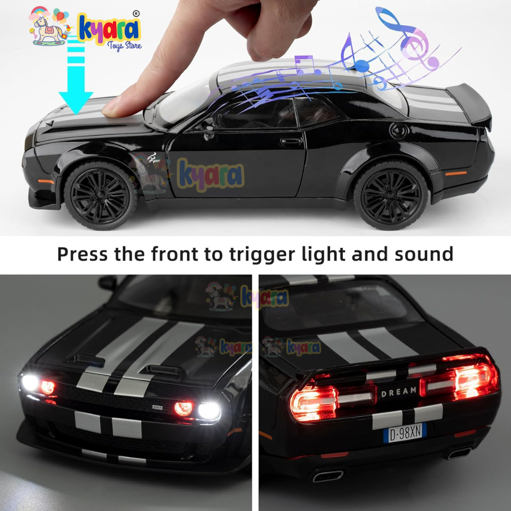 Dodge Challenger Srt Hellcat - Diecast Metal Car - Scale 1:24