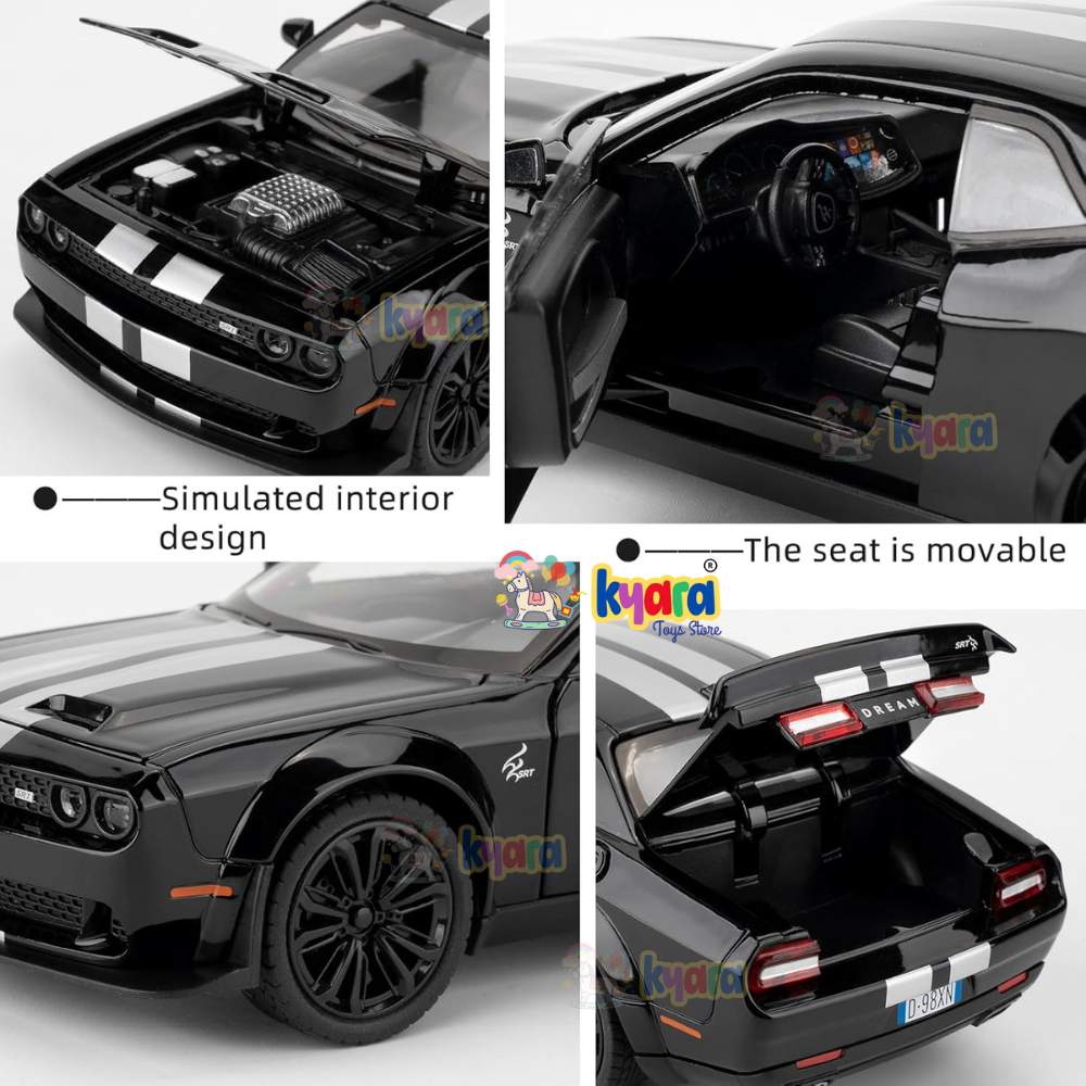 Dodge Challenger Srt Hellcat - Diecast Metal Car - Scale 1:24