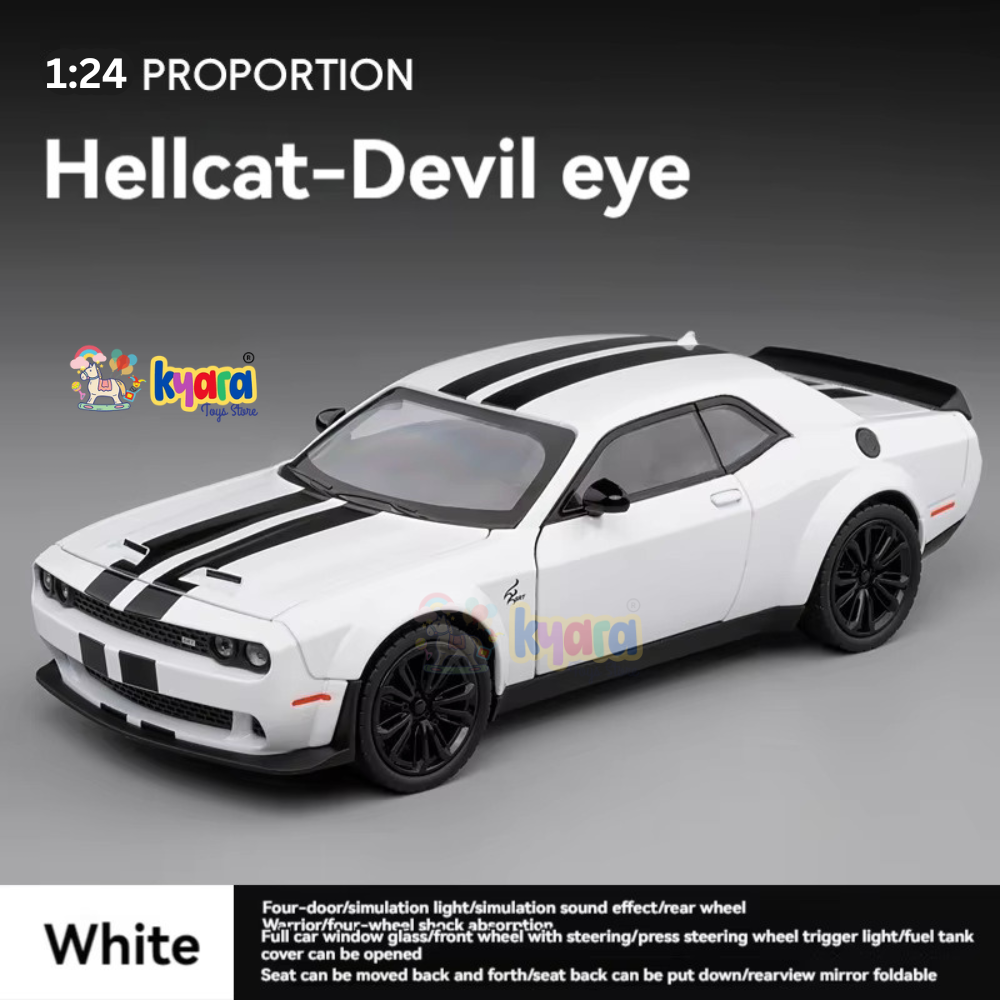 Dodge Challenger Srt Hellcat - Diecast Metal Car - Scale 1:24