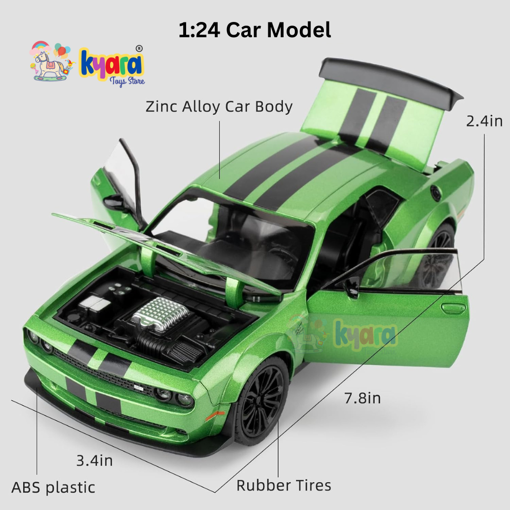 Dodge Challenger Srt Hellcat - Diecast Metal Car - Scale 1:24