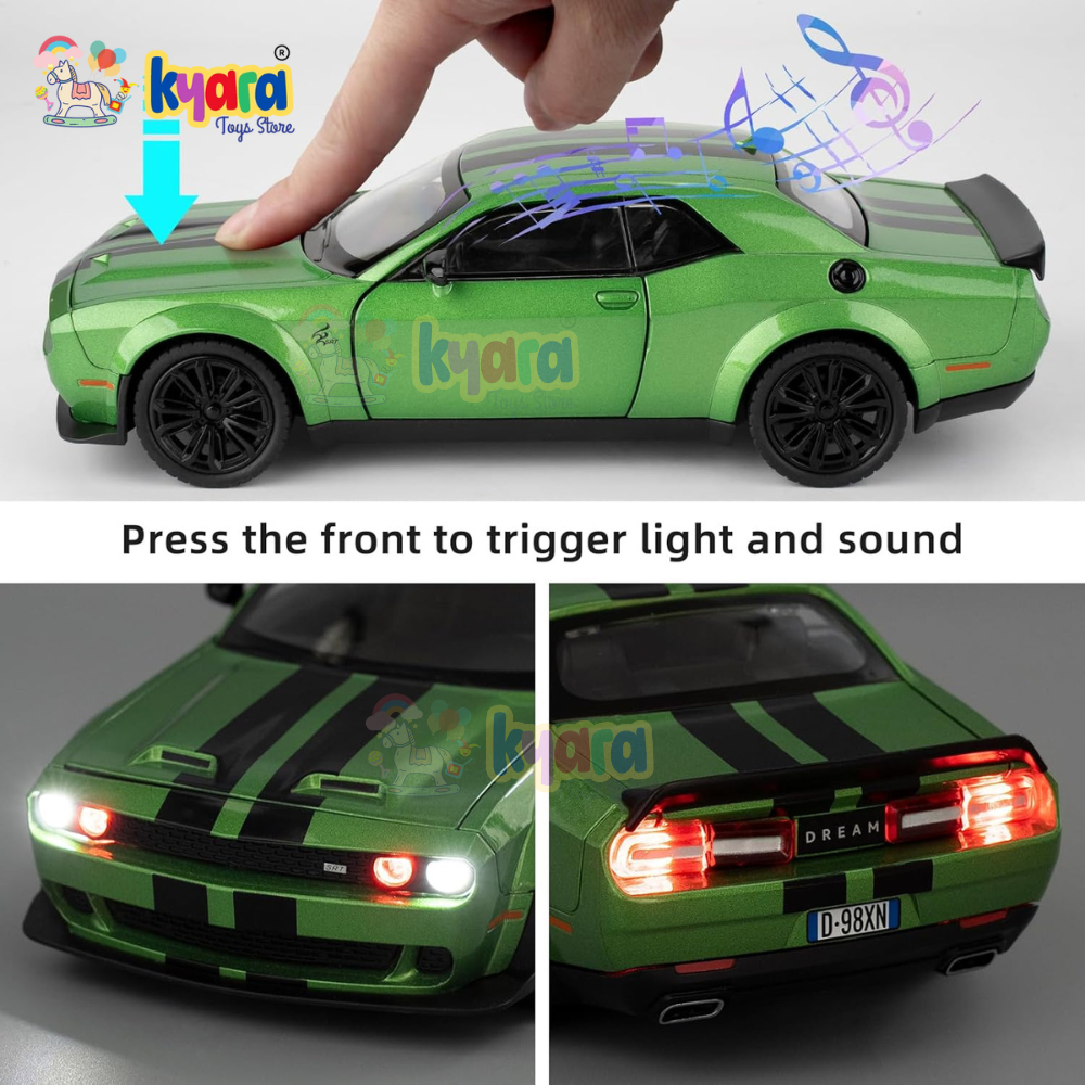 Dodge Challenger Srt Hellcat - Diecast Metal Car - Scale 1:24