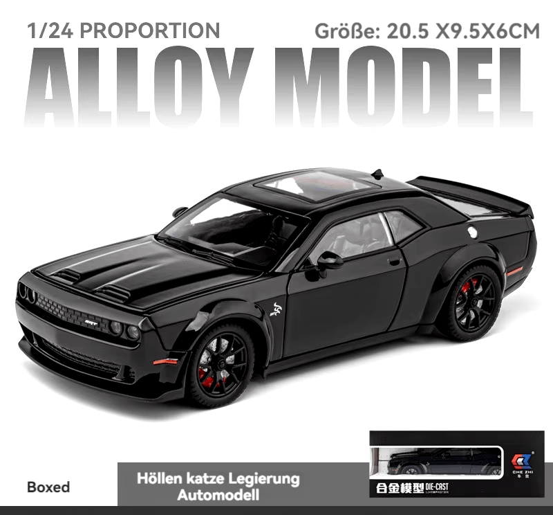 Dodge Challenger Hellcat - Diecast Metal Car - Scale 1:24