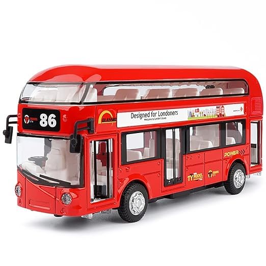 London Long Bus Double Decker - Diecast Metal
