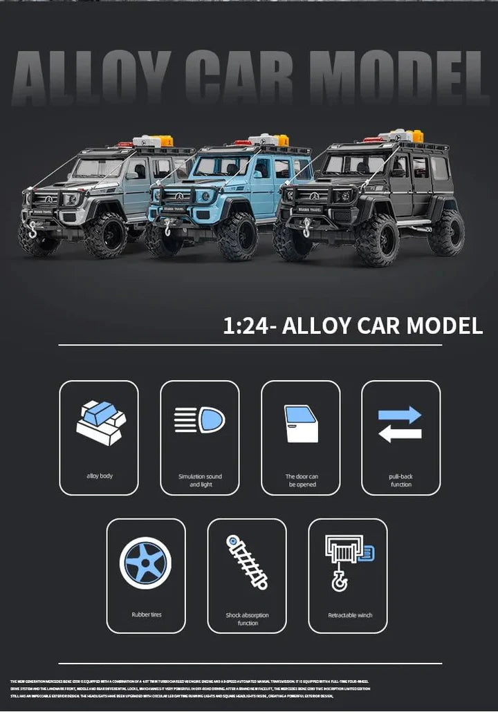 Mercedes-benz Brabus G550 - Diecast Metal Car - Scale 1:24