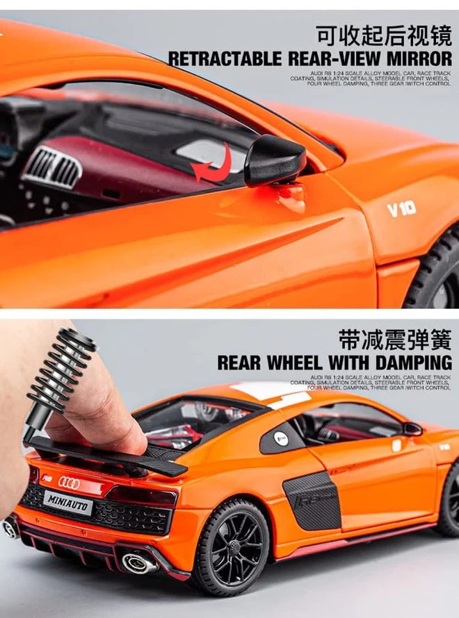 Audi R8 V10 - Diecast Metal Car - Scale 1:24/1:32