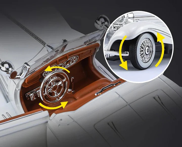 1936 Mercedes-Benz 500K - Diecast Metal Car - Scale 1:24