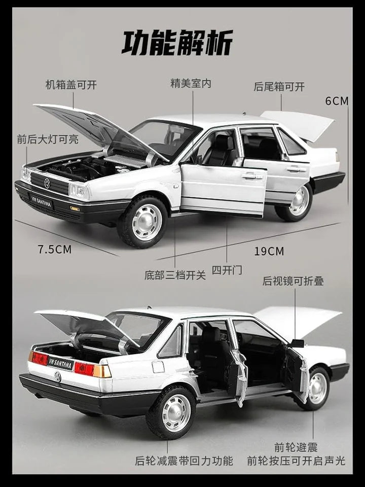 VOLKSWAGEN SANTANA - Diecast Metal Car - Scale 1:24