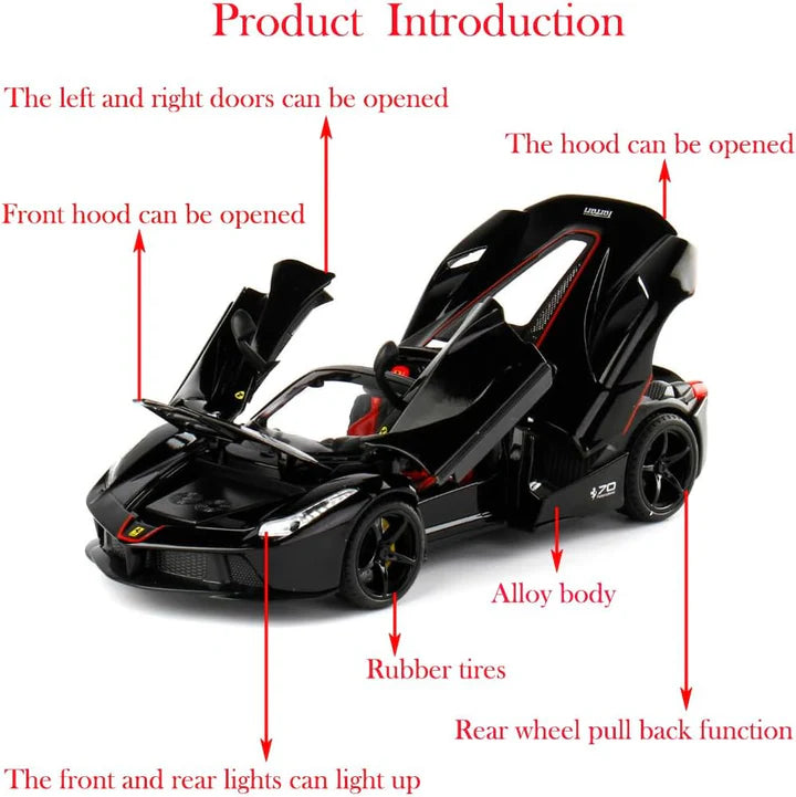 BIG SIZE Ferrari Rafa Roadster SPORT- Diecast Metal Car - Scale 1:24