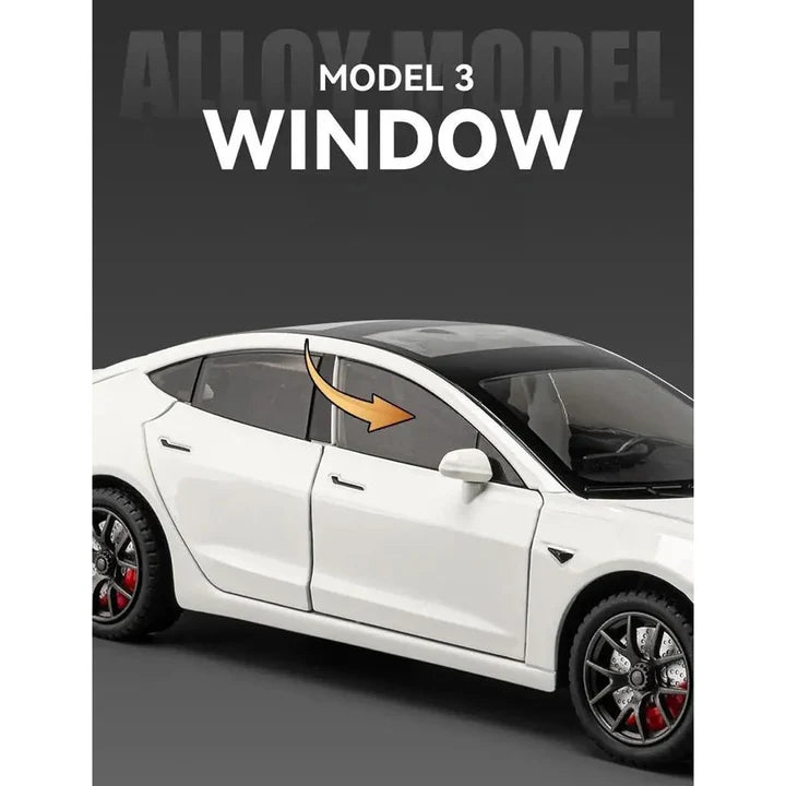 Tesla Model 3 - Diecast Metal Car - Scale 1:24