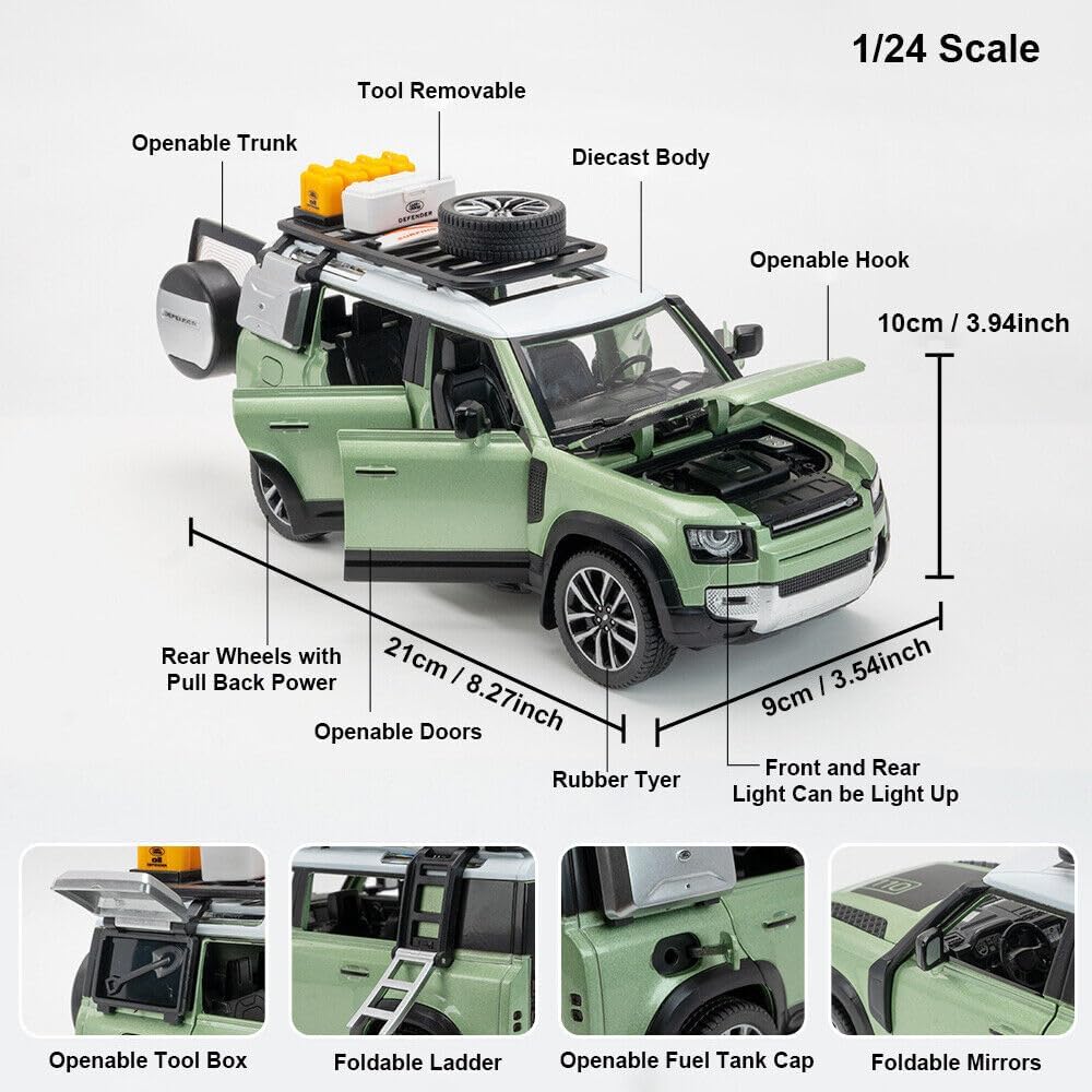 Land Rover Defender Outdoor Edition - Diecast Metal Car - Scale 1:32