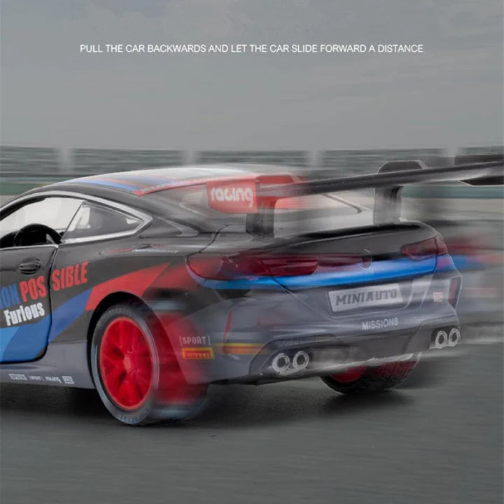 Bmw M8 Gte - Diecast Metal Car - Scale 1:24/1:32