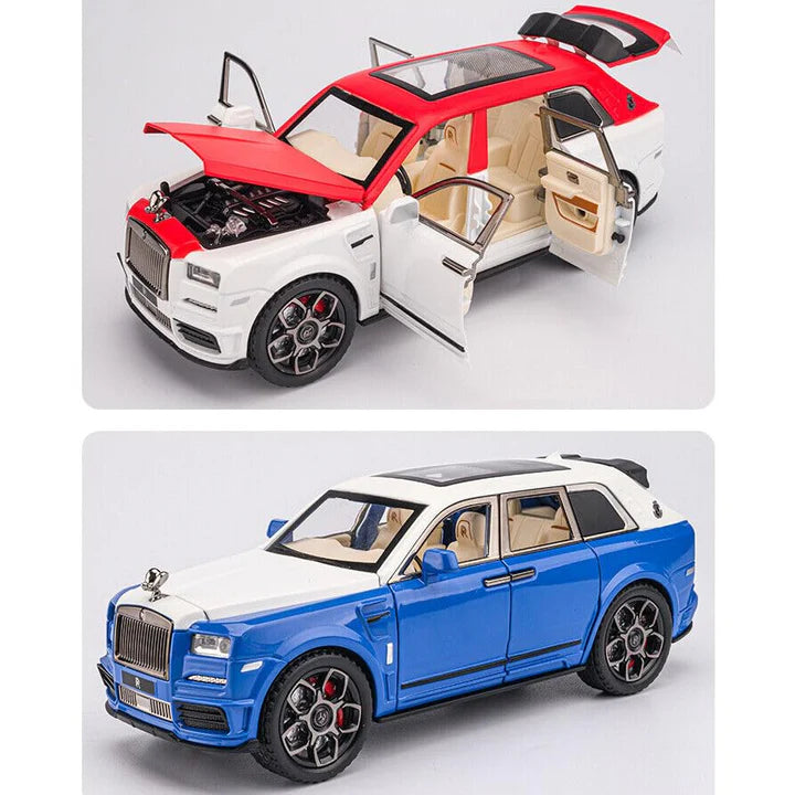 Rolls Royce Cullinan White-Red - Diecast Metal Car - Scale 1:24
