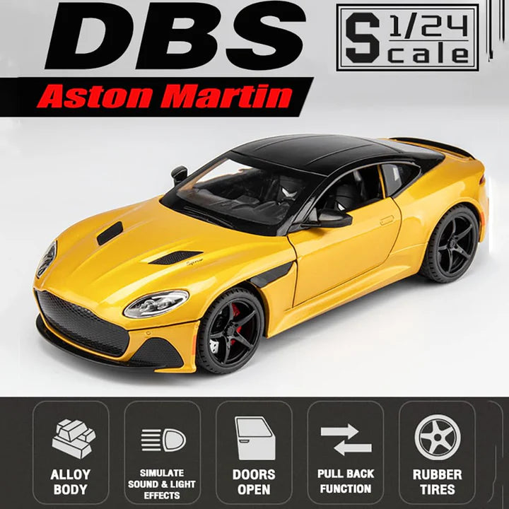 Aston Martin Gt  - Diecast Metal Car - Scale 1:24