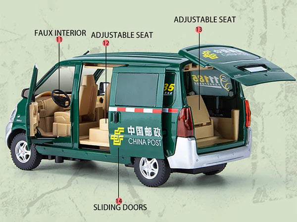Wuling Postal Van - Diecast Metal Car - Scale 1:24