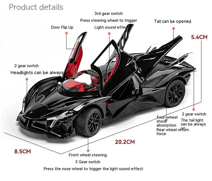 Apollo Sport  - Diecast Metal Car - Scale 1:24/1:32