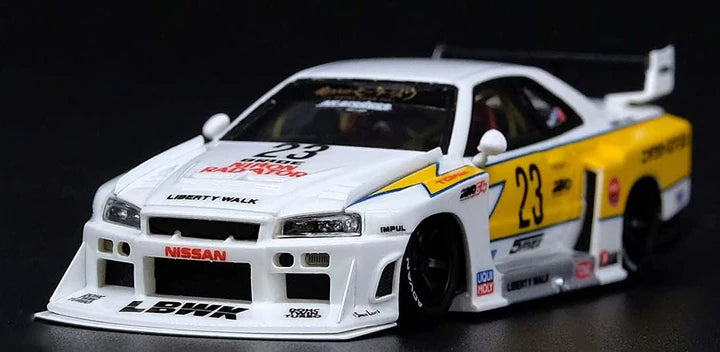 Lbwk Nissan E-r34 Super Silhouette Skyline Gtr - Diecast Metal Car - Scale 1:24