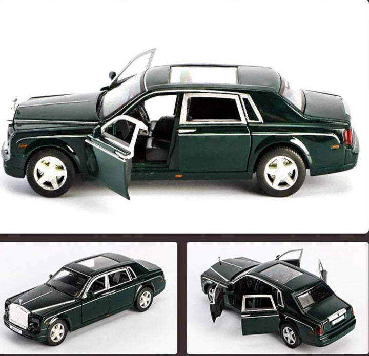 Rolls Royce Phantom Blue-Black - Diecast Metal Car - Scale 1:24
