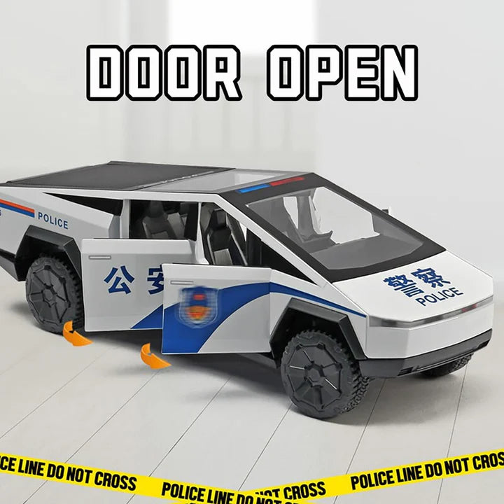 Tesla Cyber Police Truck - Diecast Metal Car - Scale 1:24