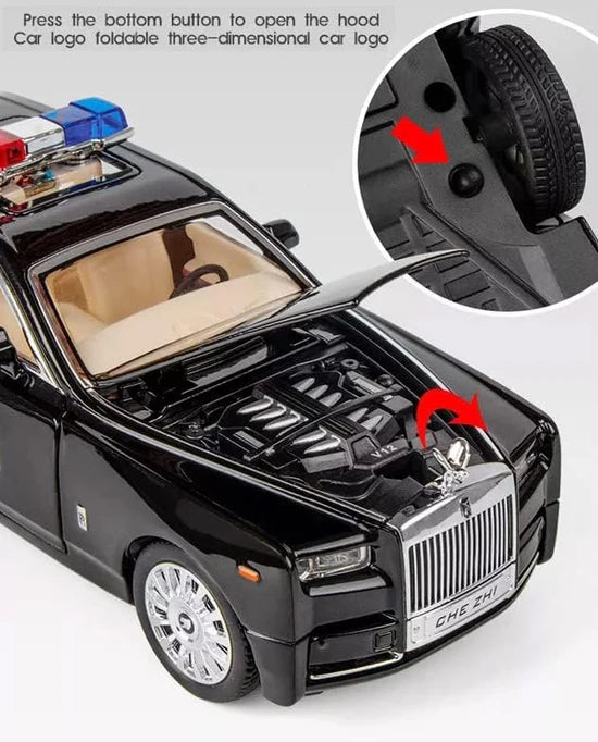 Rolls Royce Phantom Police - Diecast Metal Car - Scale 1:24