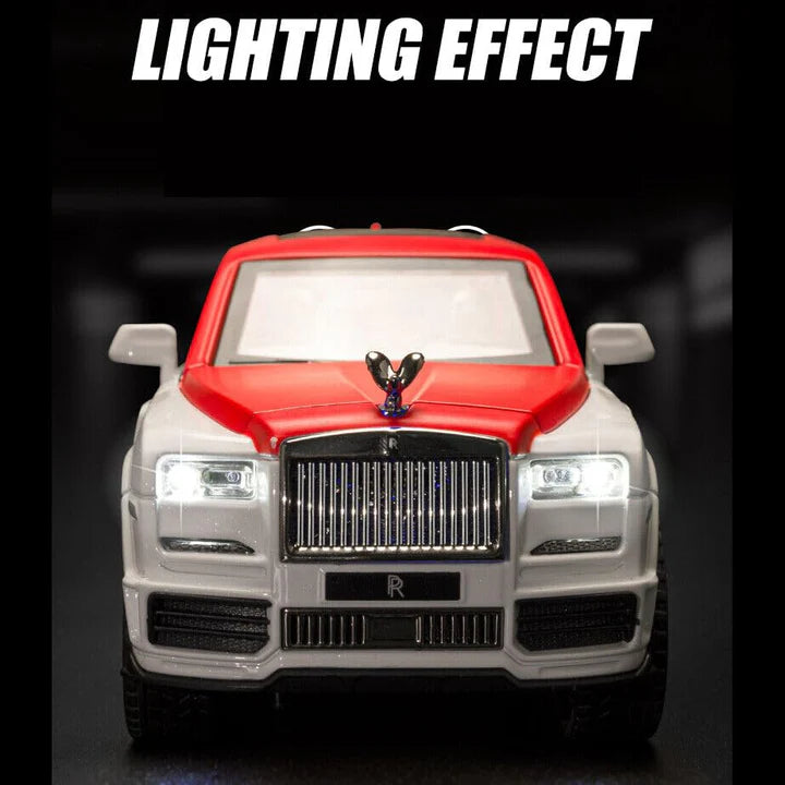Rolls Royce Cullinan White-Red - Diecast Metal Car - Scale 1:24