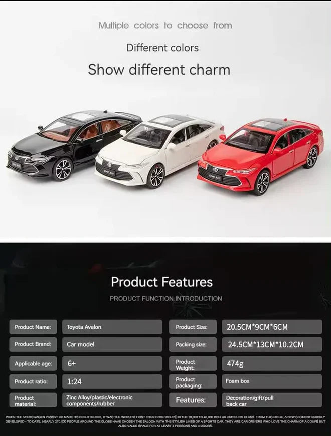 Toyota Avalon - Diecast Metal Car - Scale 1:24