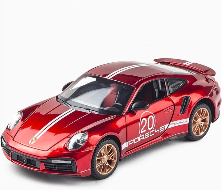 Porsche Turbo 911 - Diecast Metal Car - Scale 1:32 / 1:24