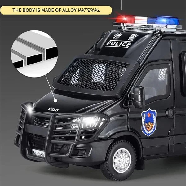 Police Van - Diecast Metal Car - Scale 1:24