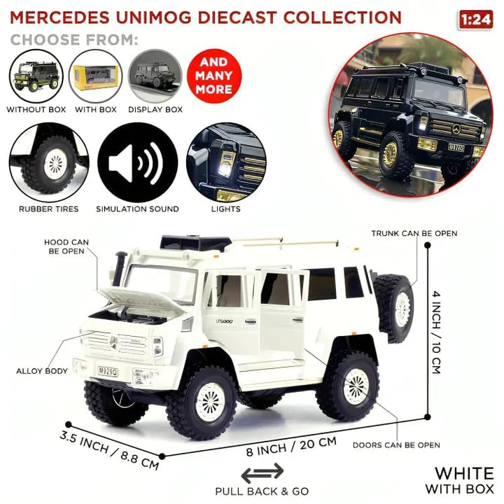 Mercedes- Benz Unimog  - Diecast Metal Car - Scale 1:24