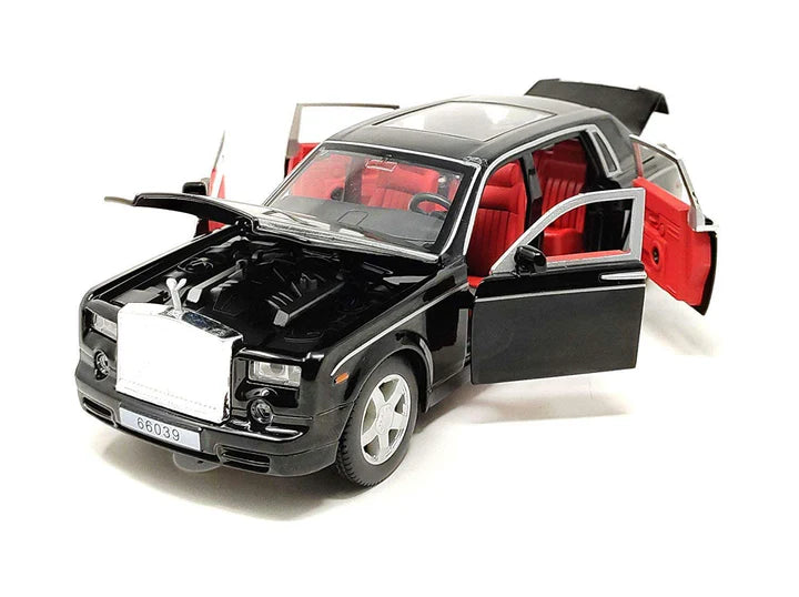 Rolls Royce Phantom Blue-Black - Diecast Metal Car - Scale 1:24