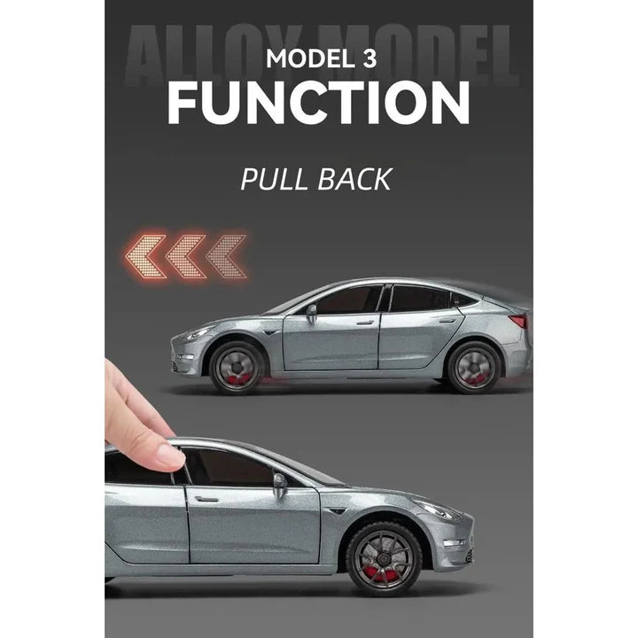 Tesla Model 3 - Diecast Metal Car - Scale 1:24