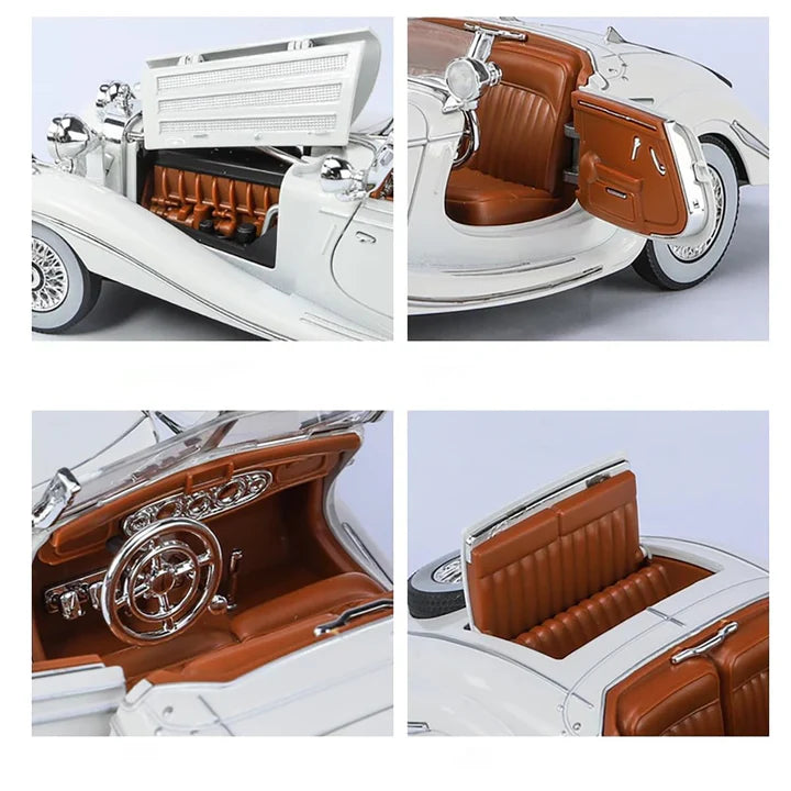 1936 Mercedes-Benz 500K - Diecast Metal Car - Scale 1:24