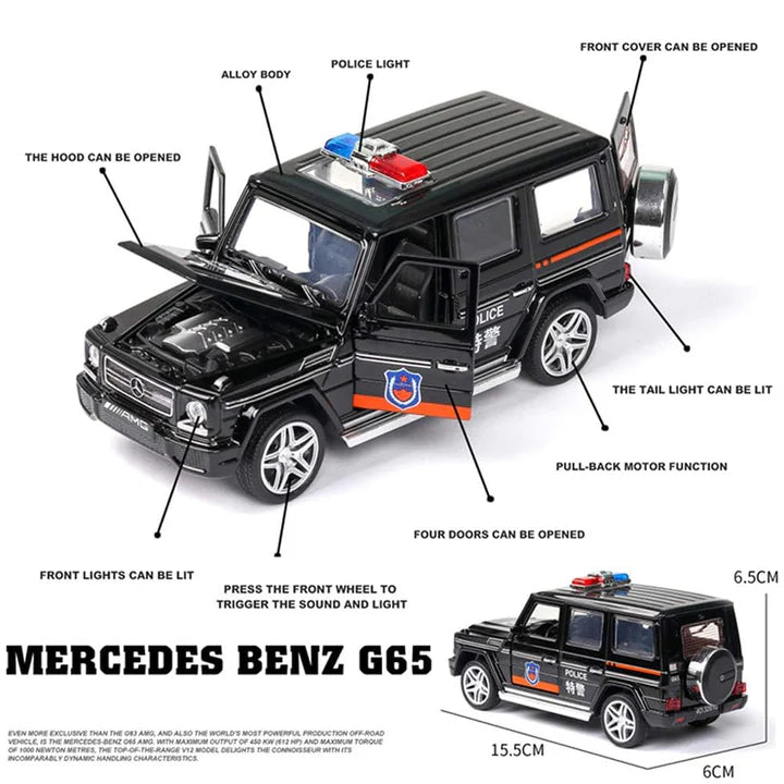 Mercedes Amg G65 Police - Diecast Metal Car - Scale 1:32