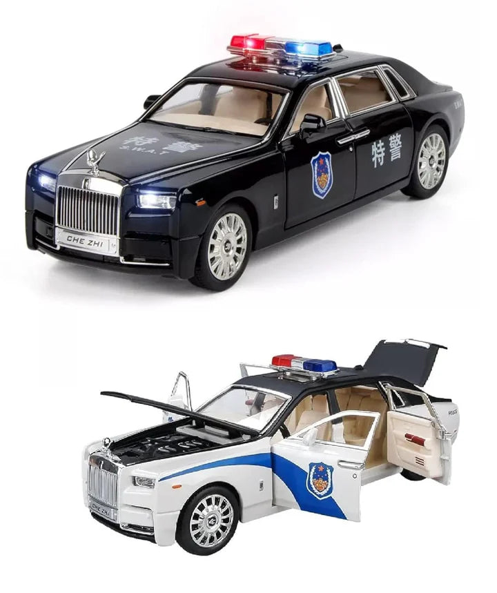 Rolls Royce Phantom Police - Diecast Metal Car - Scale 1:24