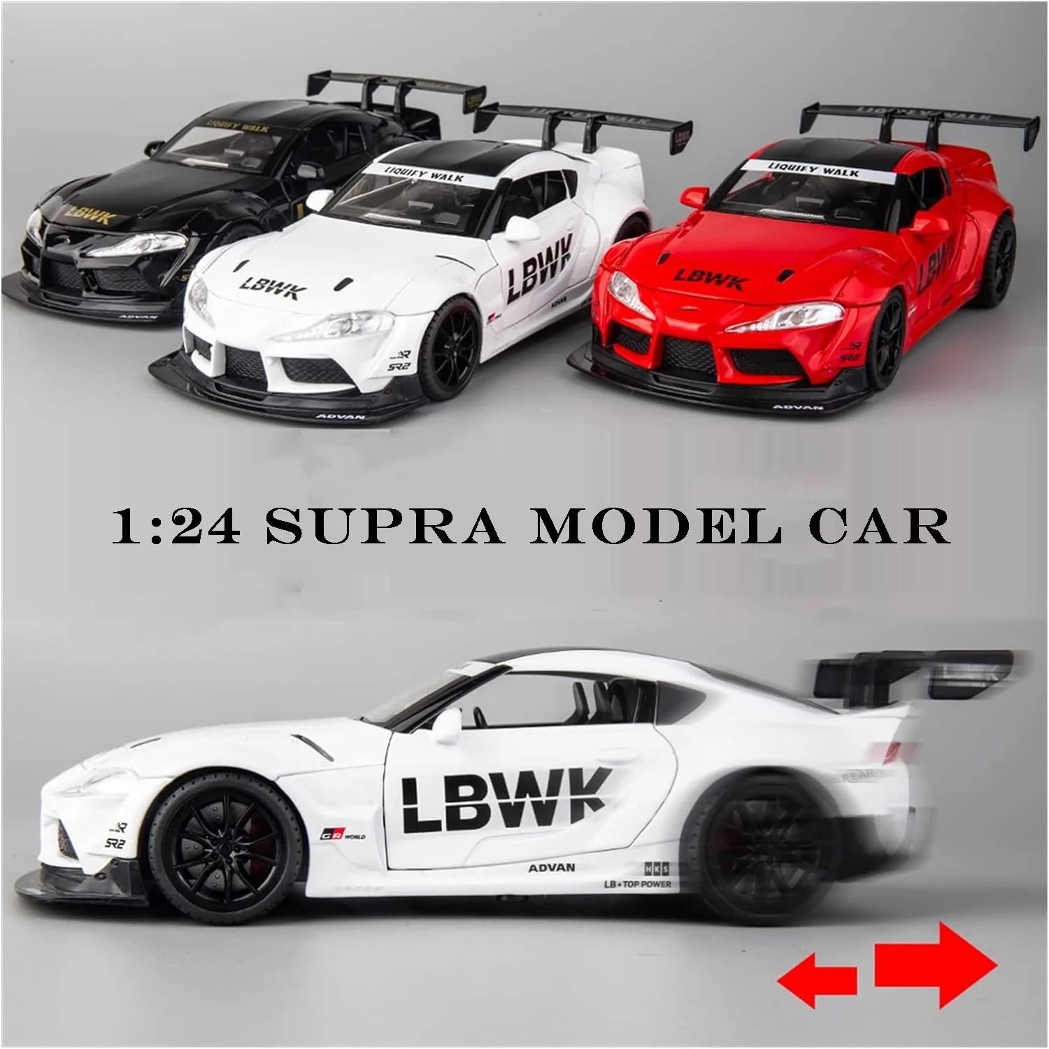 LBWK Toyota Supra GR - Diecast Metal Car - Scale 1:24
