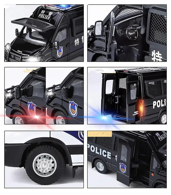 Police Van - Diecast Metal Car - Scale 1:24