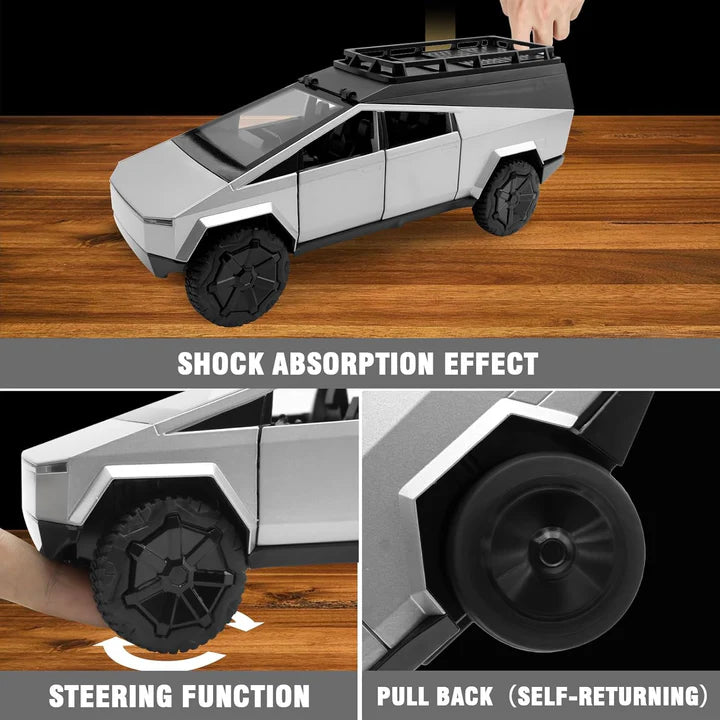 Tesla Cybertruck Pickup Camping RV - Diecast Metal Car - Scale 1:24