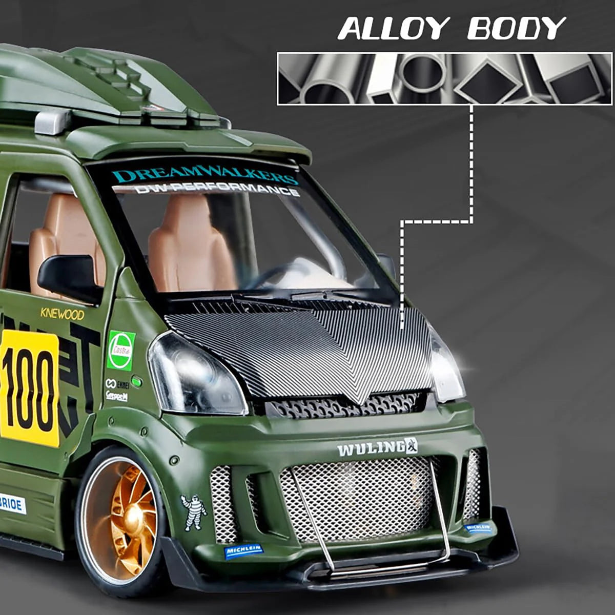 Wuling Track Sports Van - Diecast Metal Car - Scale 1:24