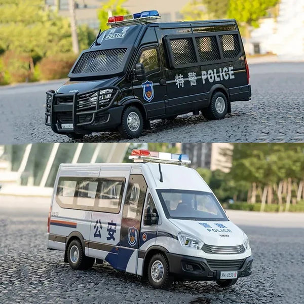 Police Van - Diecast Metal Car - Scale 1:24