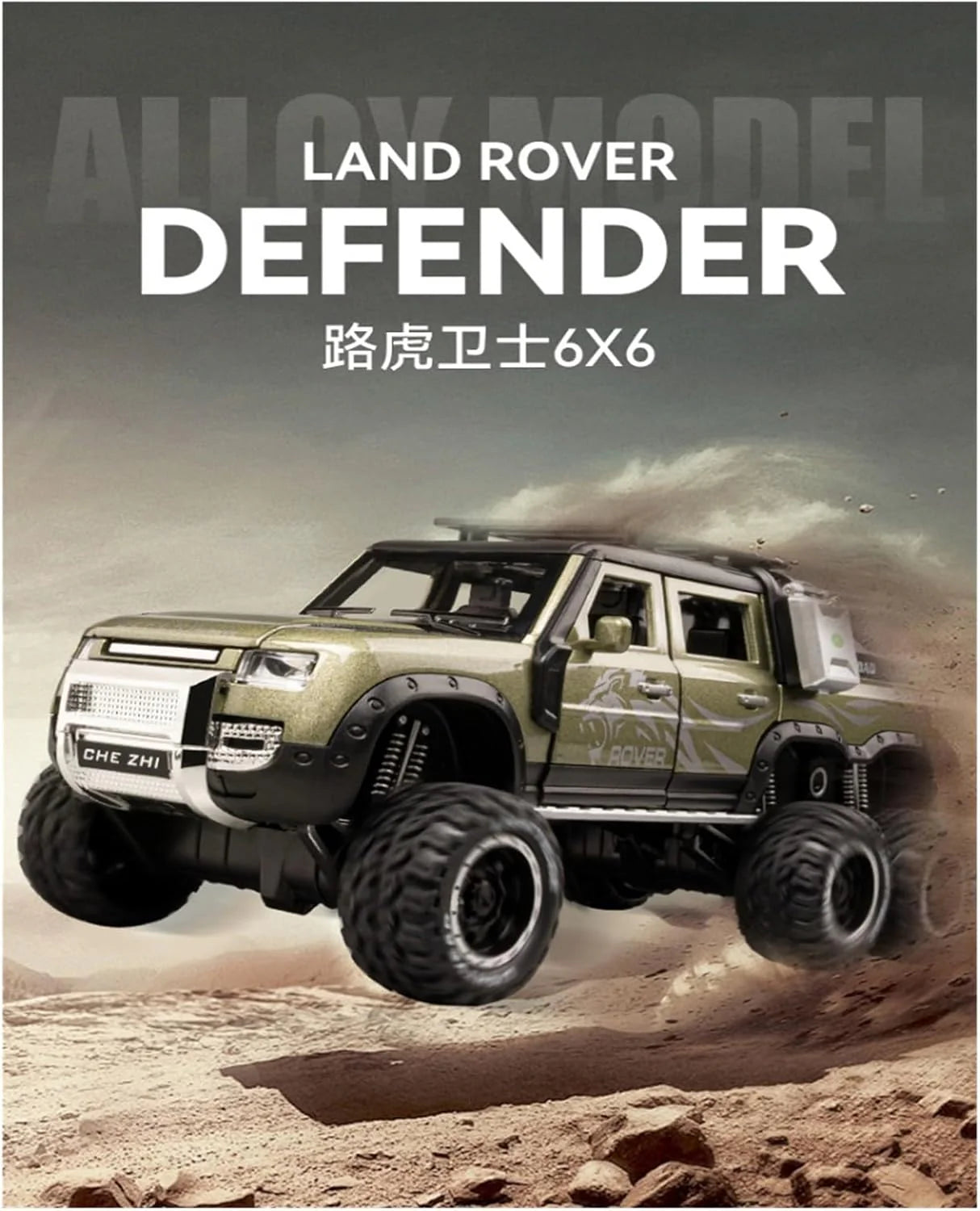 Land Rover Defender 6X6 - Diecast Metal Car - Scale 1:24