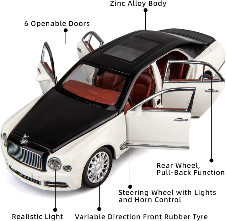 Bentley Mulsanne- Diecast Metal Car - Scale 1:24